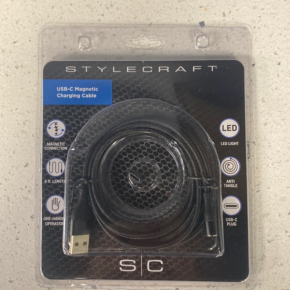 Style craft usb-c magnetic charging cable